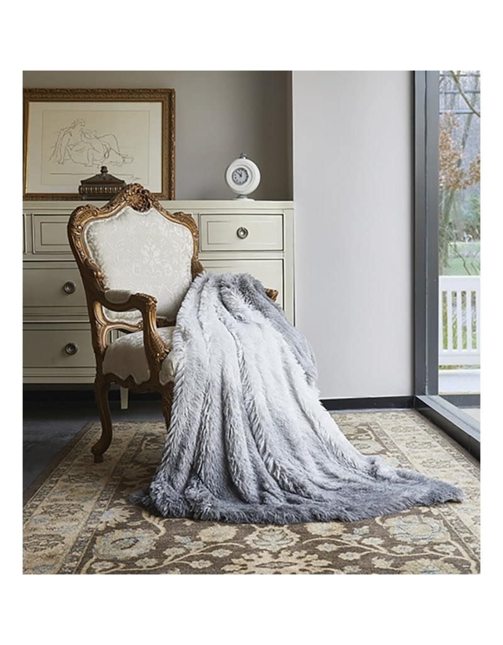 Faux Fur Throw Grey Bear The Bear Den Gallery