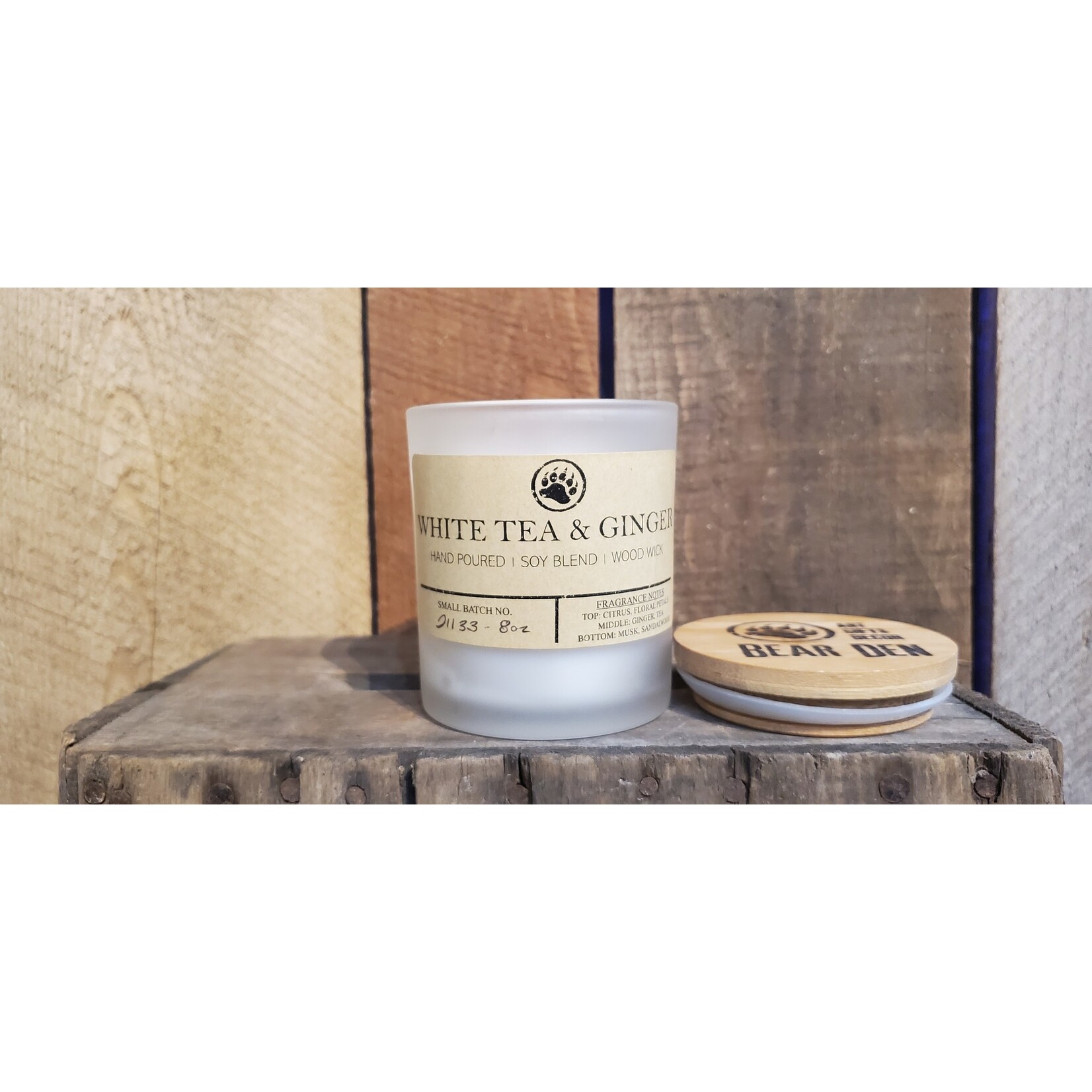 Handpoured Soy-blend Candle - White Tea & Ginger