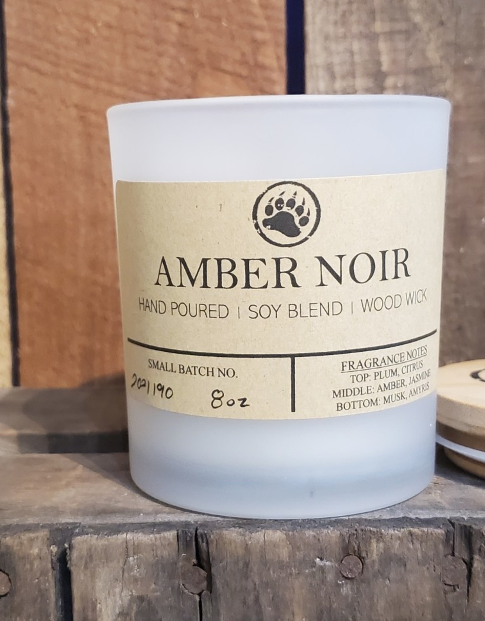 Bear Naturals Handpoured Soy-blend Candle - Amber Noir