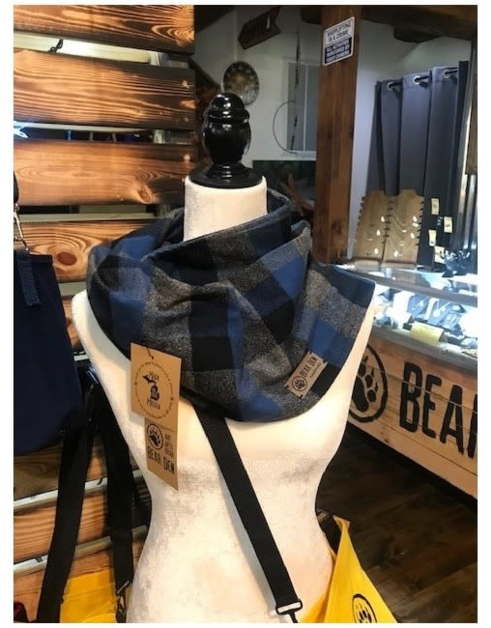 Bear Den Handmade Flannel Infinity Scarf - Ocean