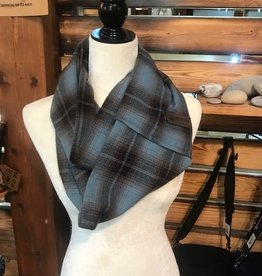 Bear Den Handmade Flannel Infinity Scarf - Coastal Fog