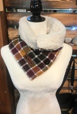 Bear Den Handmade Sherpa & Flannel Neck Warmer - Cider