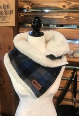Bear Den Handmade Sherpa & Flannel Neck Warmer - Ocean