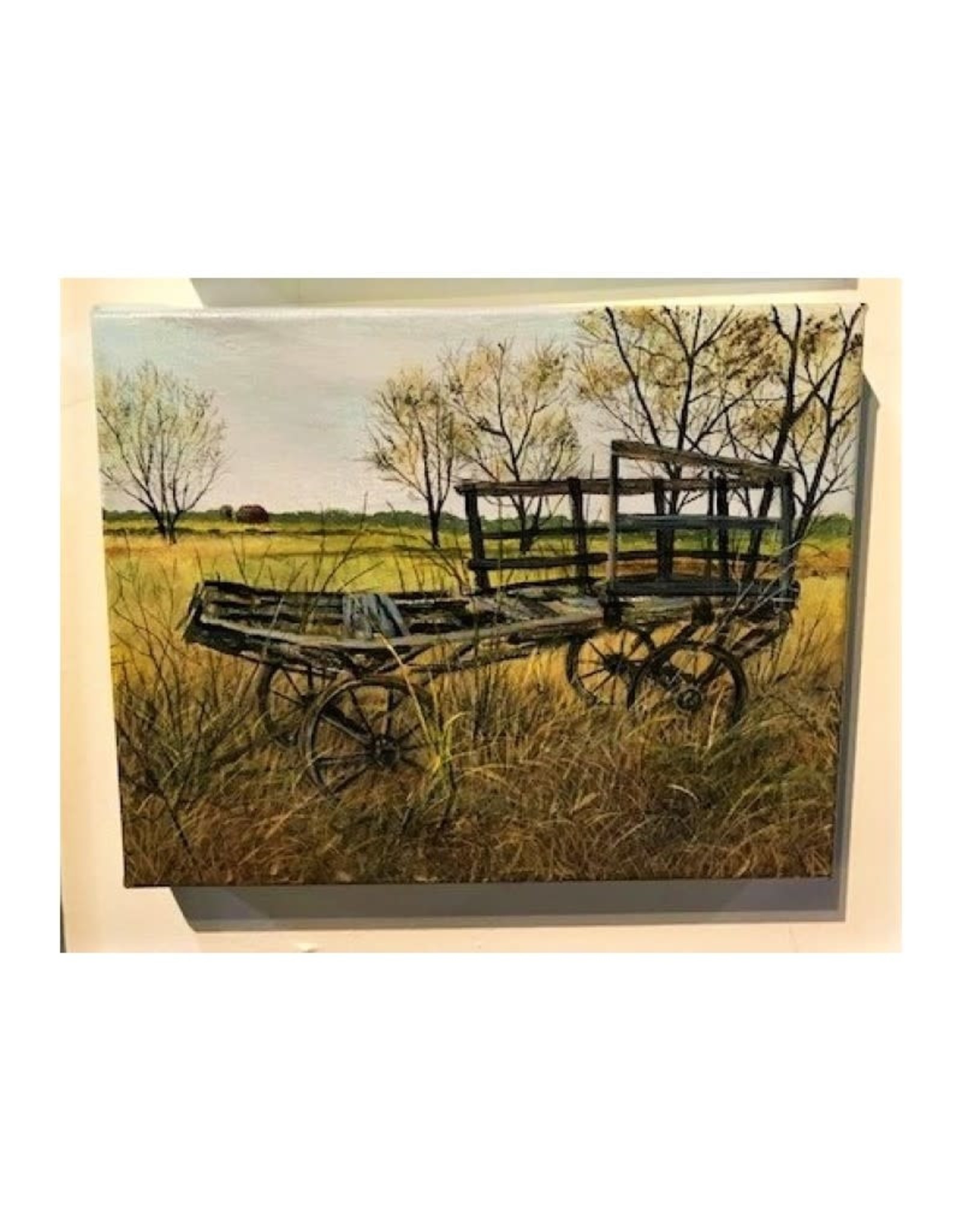 "Old Hay Wagon" 8x10 - Ron Wetzel Original - Acrylic on Canvas