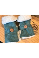 Bear Den Handmade Bear Paws -  Aquamarine & Ivory Sherpa