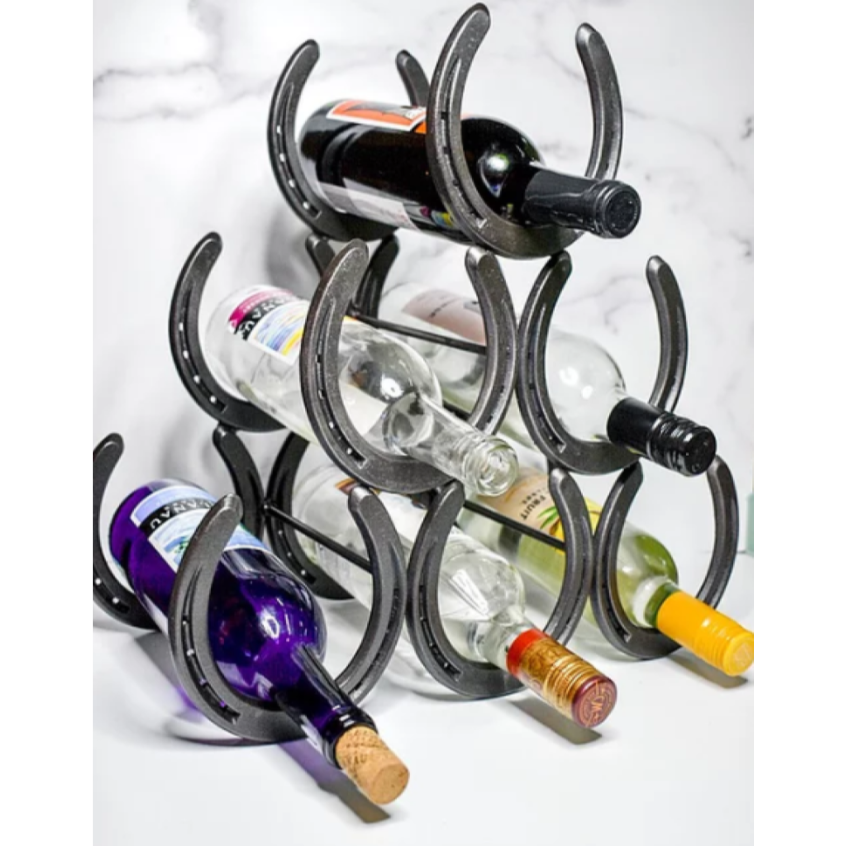 Horseshoe Wine Rack - 6 Bottle Rack
