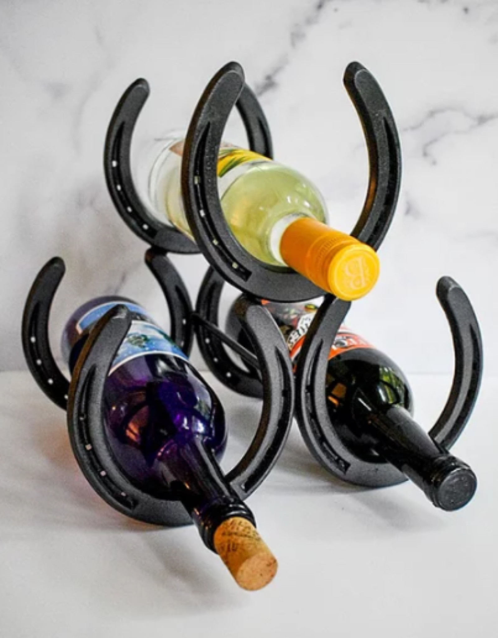 Horseshoe Wine Rack - 3 Bottle Rack