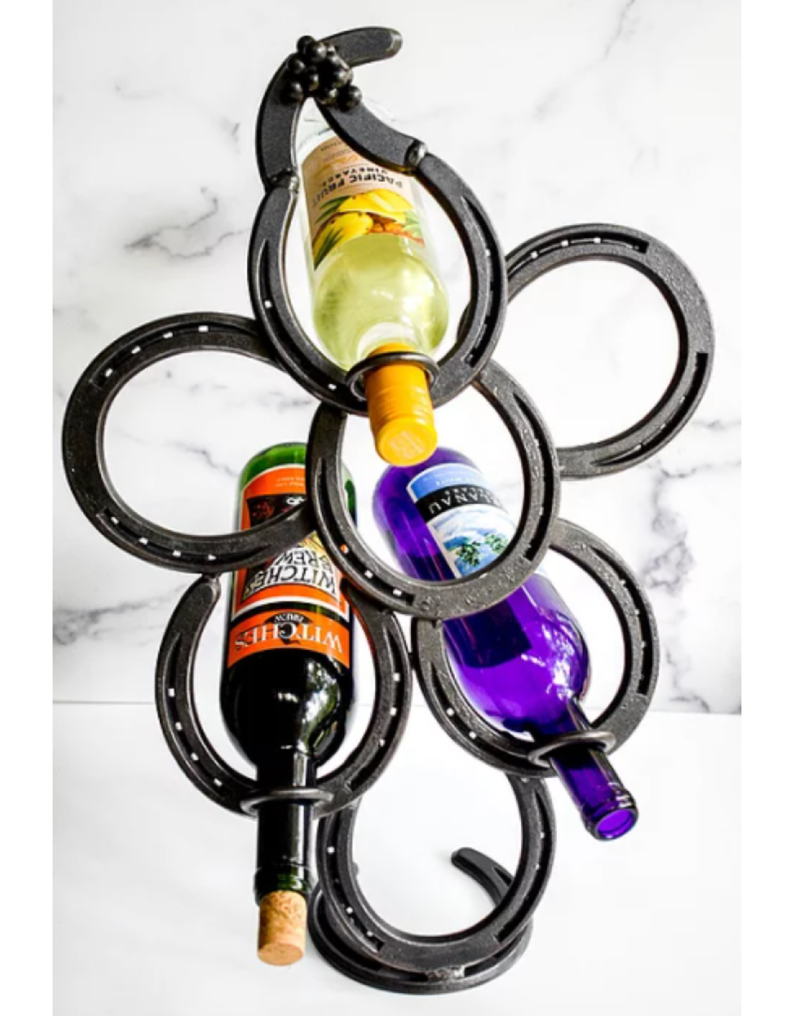 Horseshoe Wine Rack - Grape Cluster