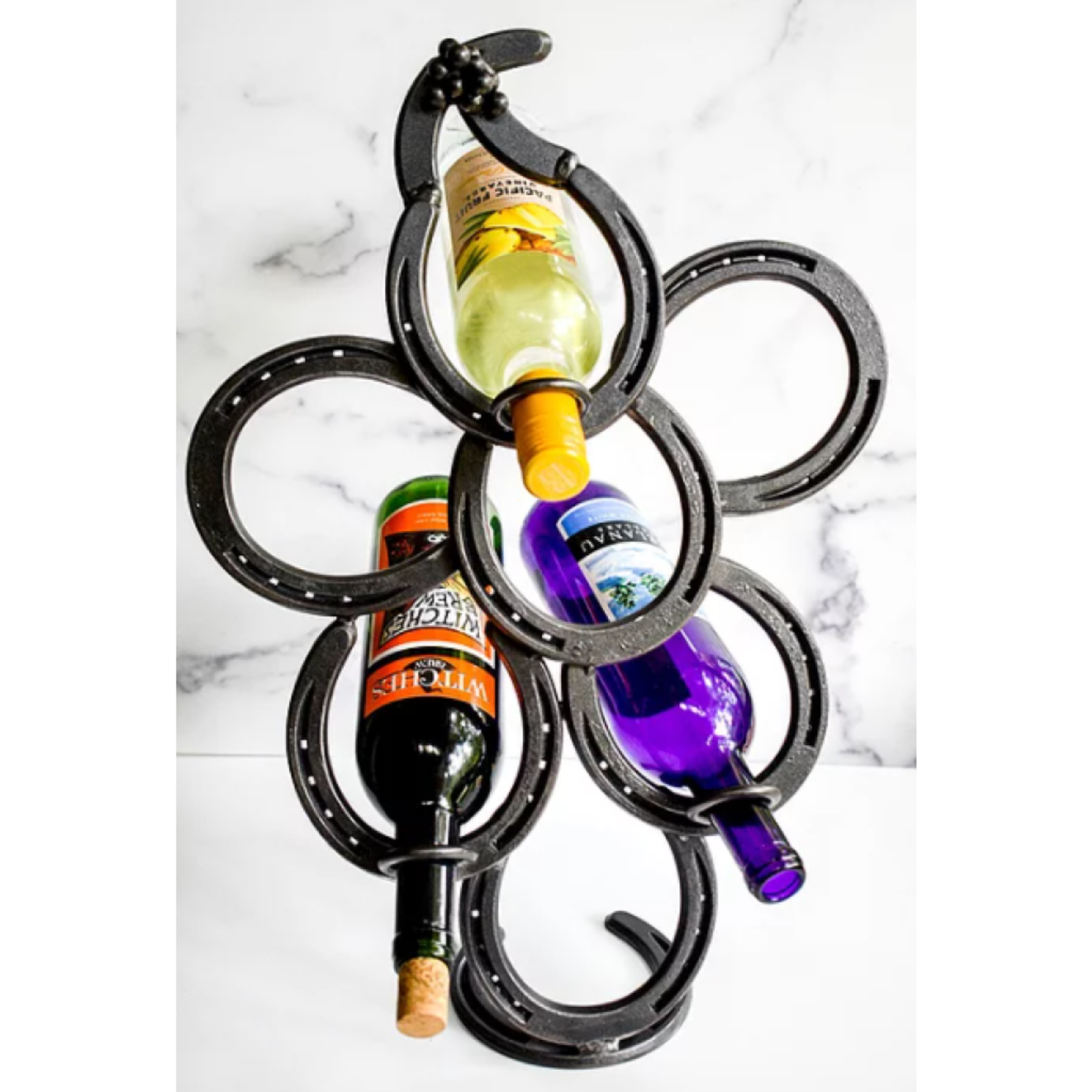 Horseshoe Wine Rack - Grape Cluster