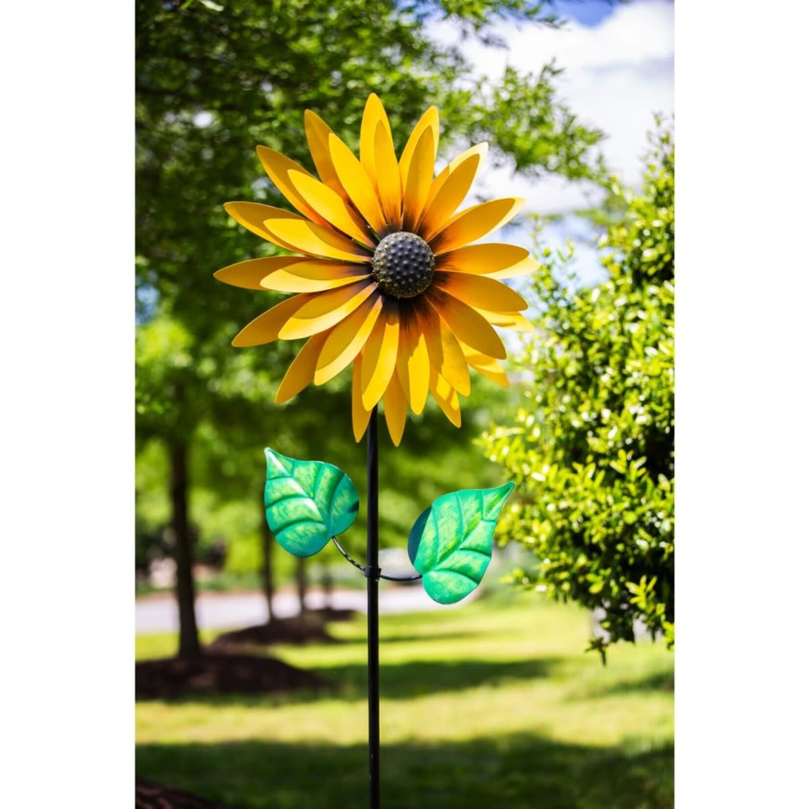 Kinetic Spinner Stake - Giant Sunflower