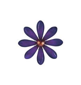 Metal Wall Flower - Purple 20''