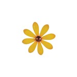 Metal Wall Flower - Yellow 20''