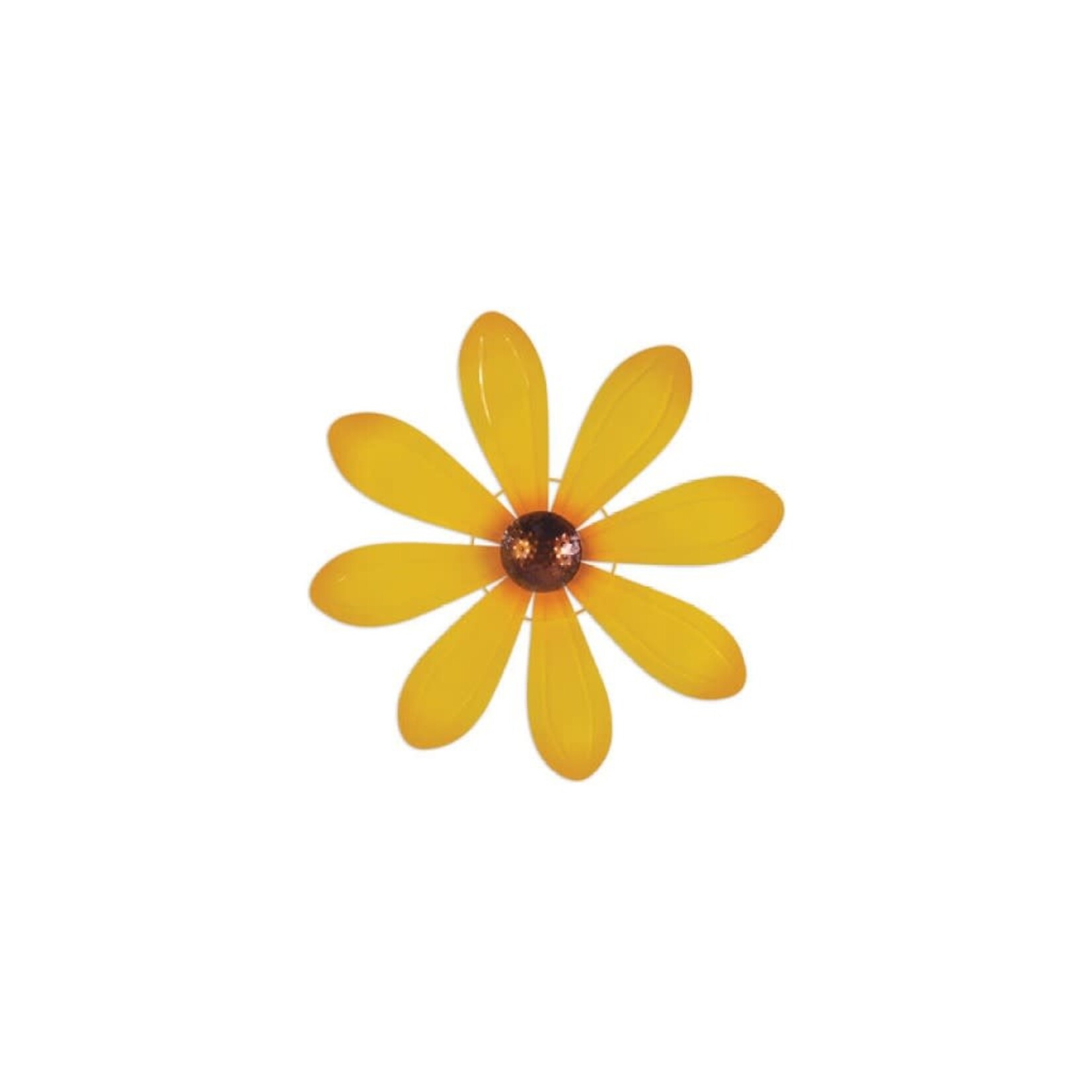 Metal Wall Flower - Yellow 20''