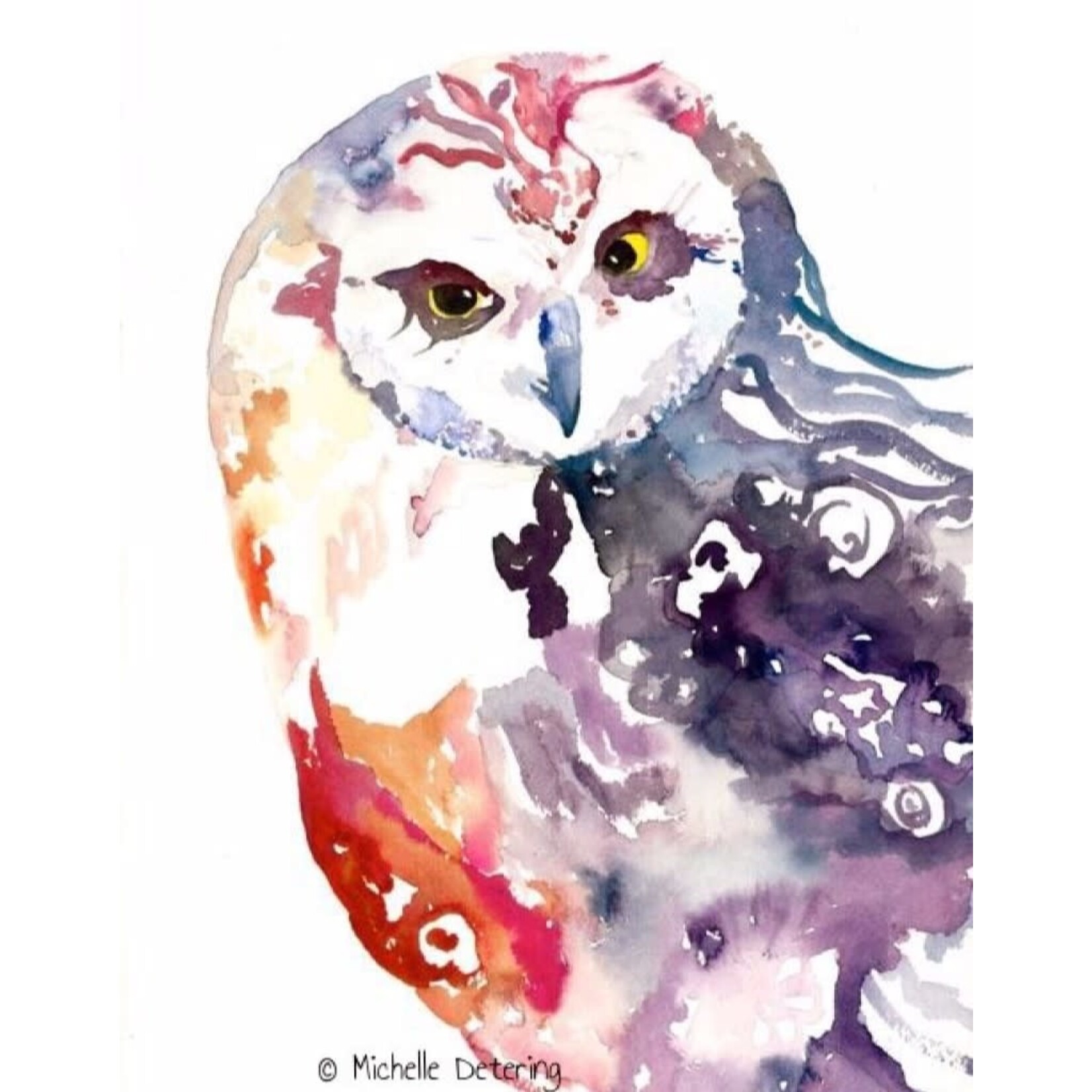Michelle Detering Art Collection Michelle Detering Open Edition Matted Print - Rainbow Owl