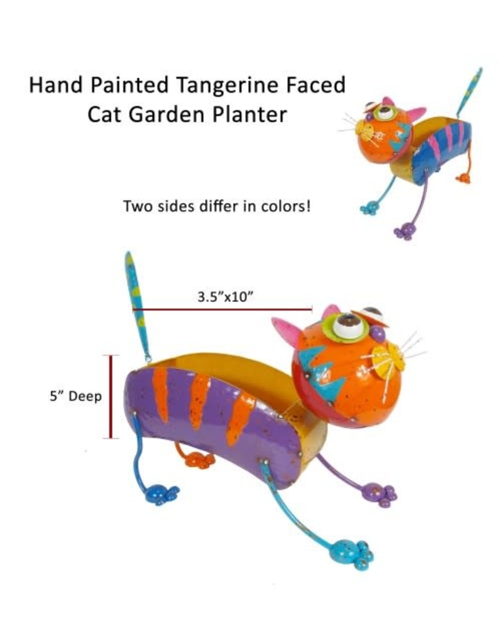 Planter - Colorful Tangerine Cat