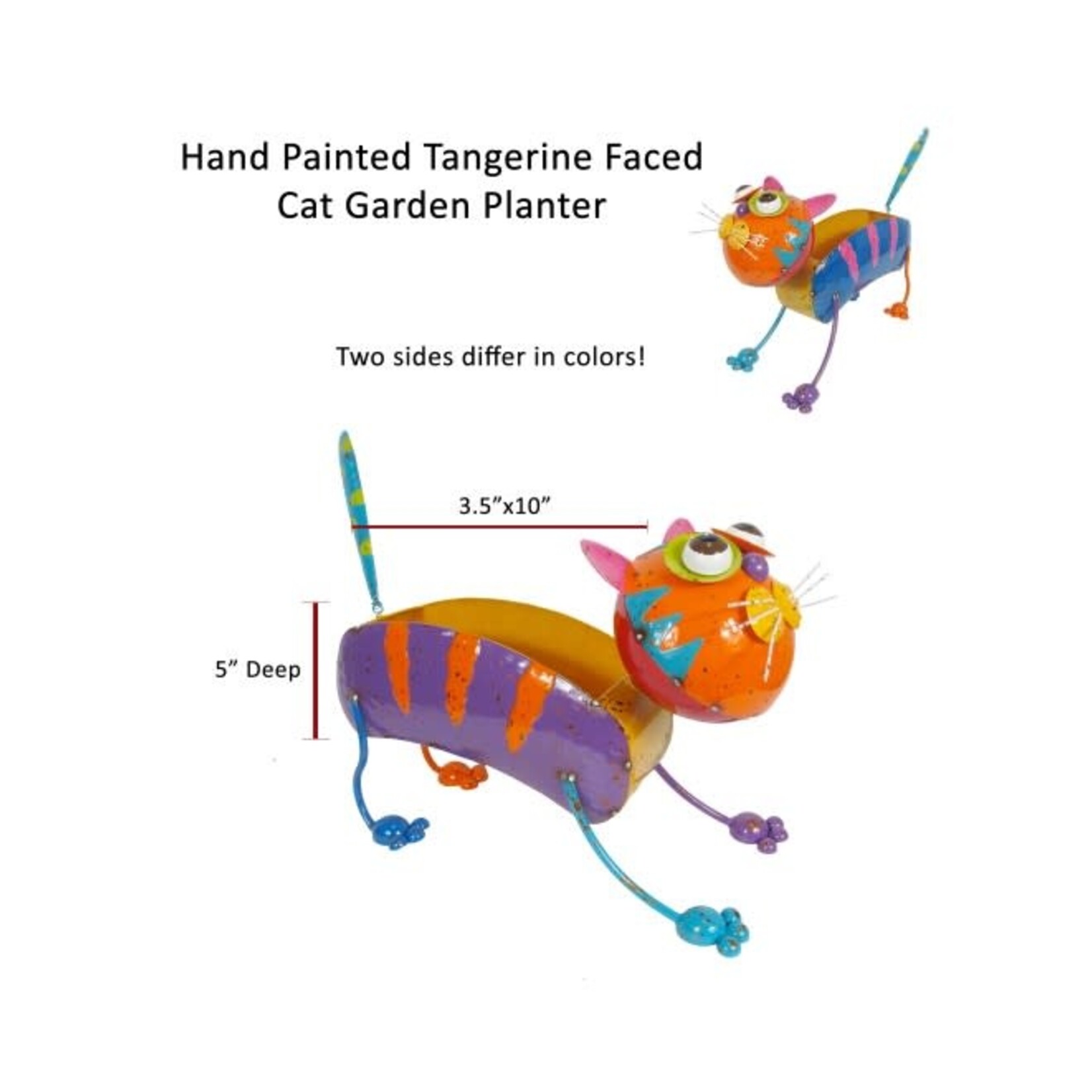 Planter - Colorful Tangerine Cat