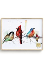 Dean Crouser Little Birds Wall Art 8x6 - Dean Crouser Collection