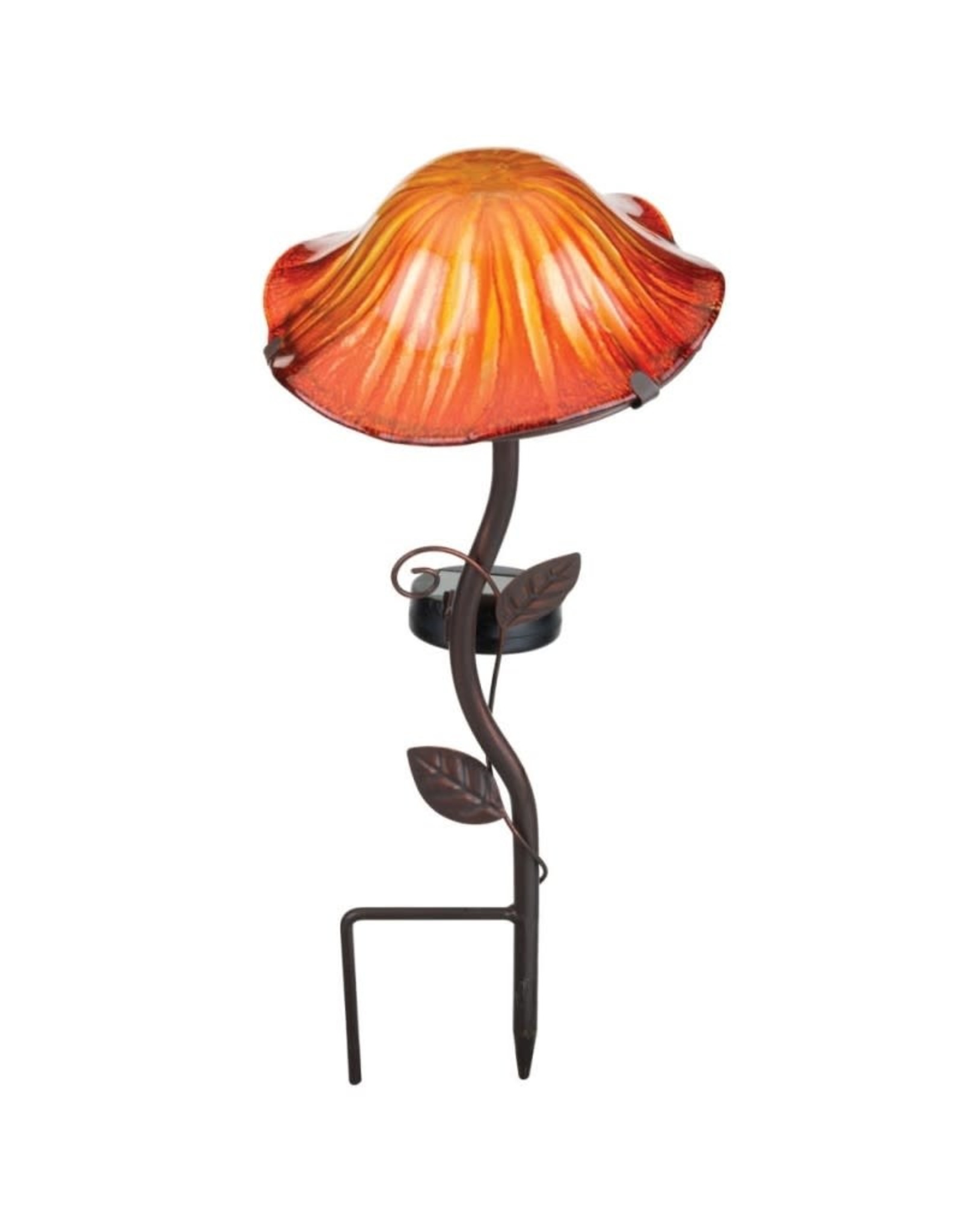 Lava Mushroom Solar Stake - Orange