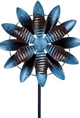Kinetic Wind Spinner Stake - Navy Daisy