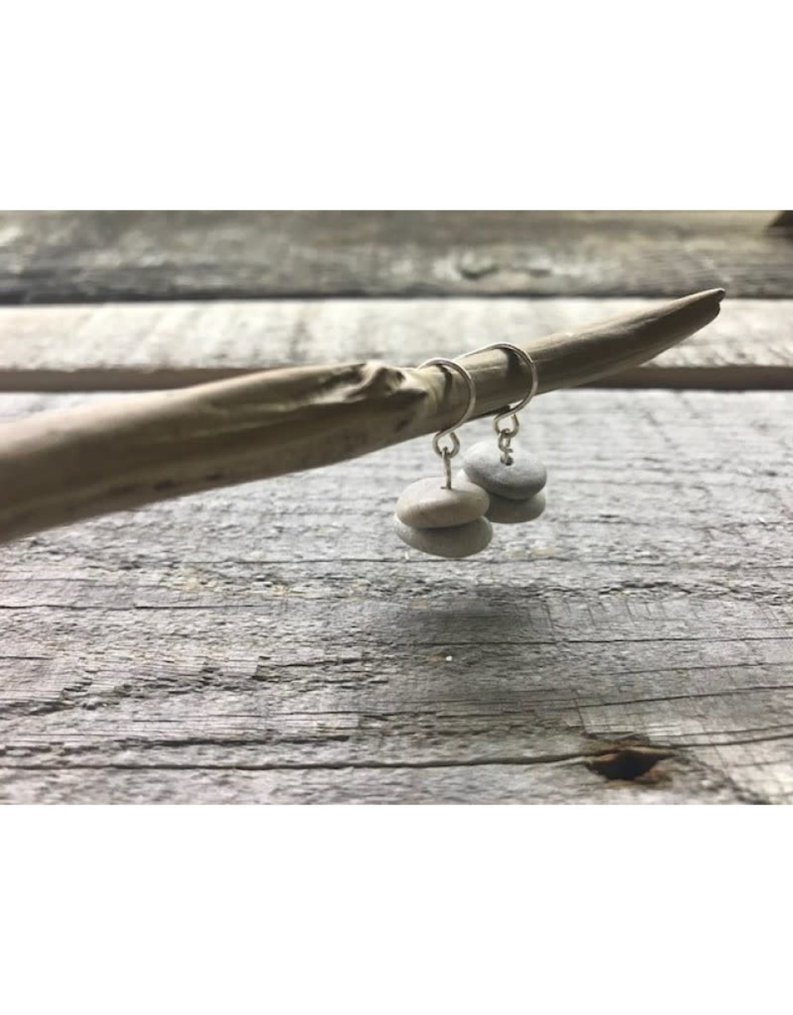French Hook Earrings - 2 Stone 1