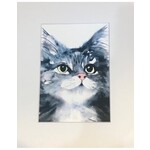 Michelle Detering Limited Matted Print - The Grey Cat