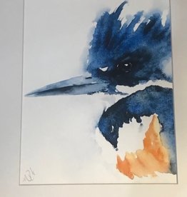 Michelle Detering Limited Matted Print - Belted Kingfisher