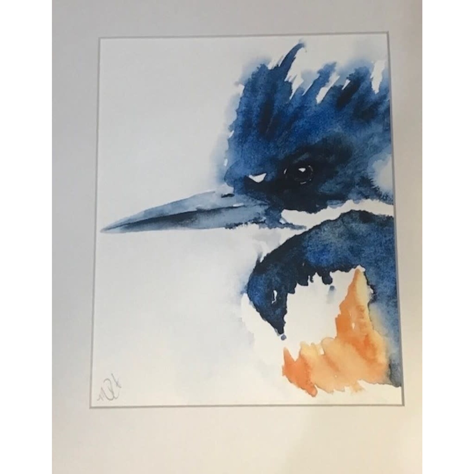 Michelle Detering Limited Matted Print - Belted Kingfisher