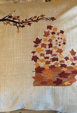 Embroidered Pillow - Michigan Falling Leaves