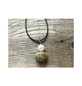 Necklace Pendant - Petoskey & Pearl