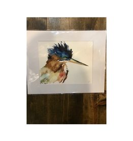 Michelle Detering Limited Matted Print - Green Heron