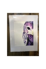 Michelle Detering Limited Matted Print - Owl in Lavender