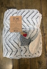 Home is Where the Heart is Blanket - Faux Fur Granite/Petoskey