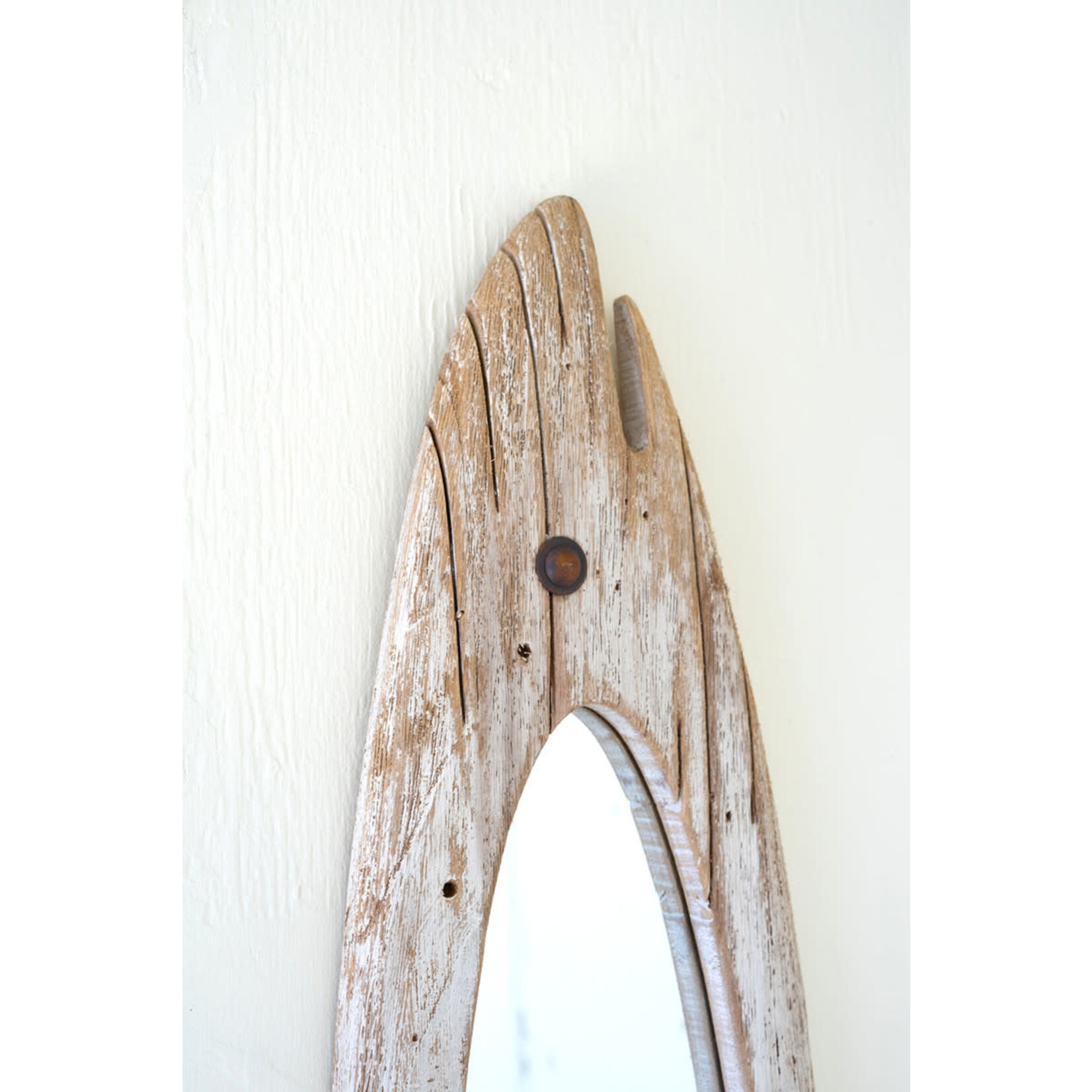 Mirror - Carved Wooden Fish