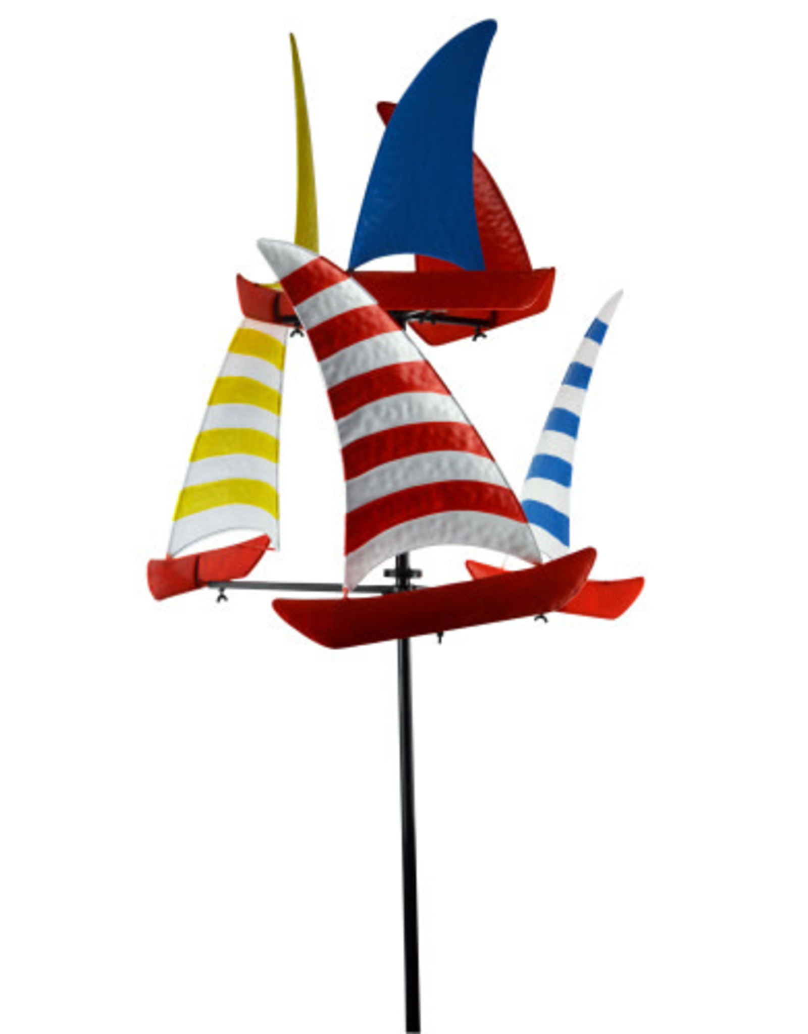 Kinetic Wind Spinner Stake - Sailboats