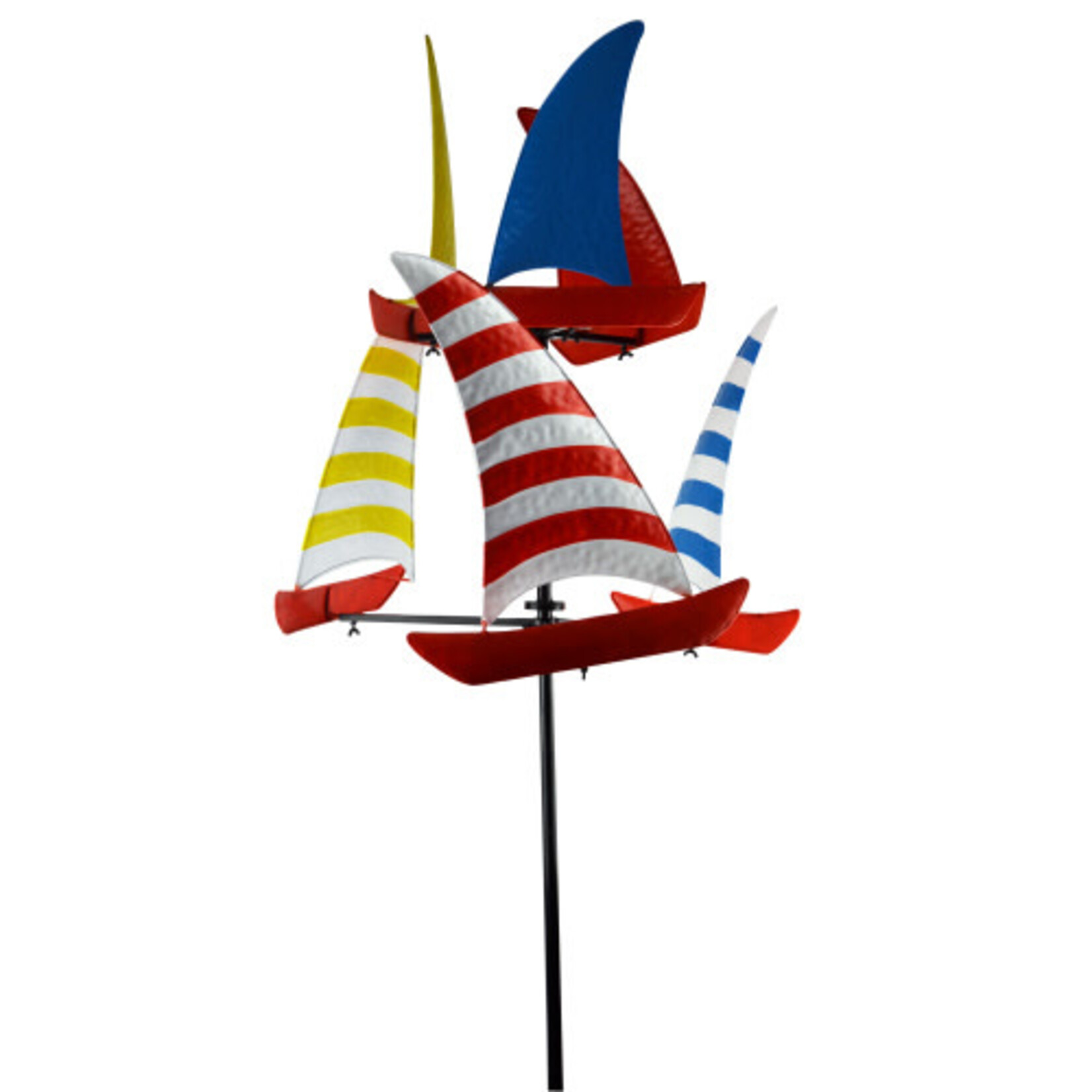 Kinetic Wind Spinner Stake - Sailboats