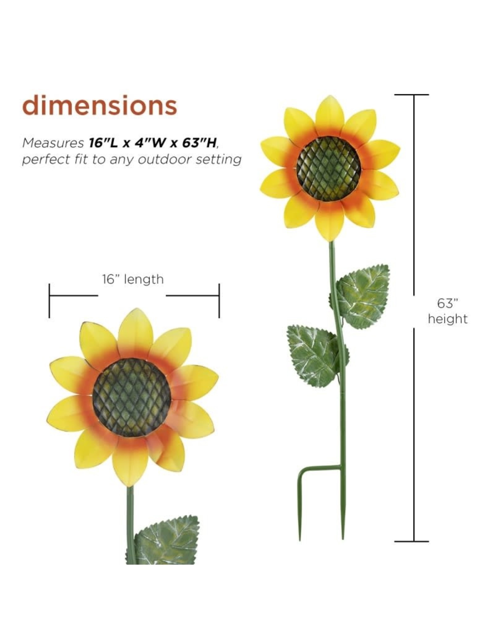 Garden Stake - Sunflower 63''