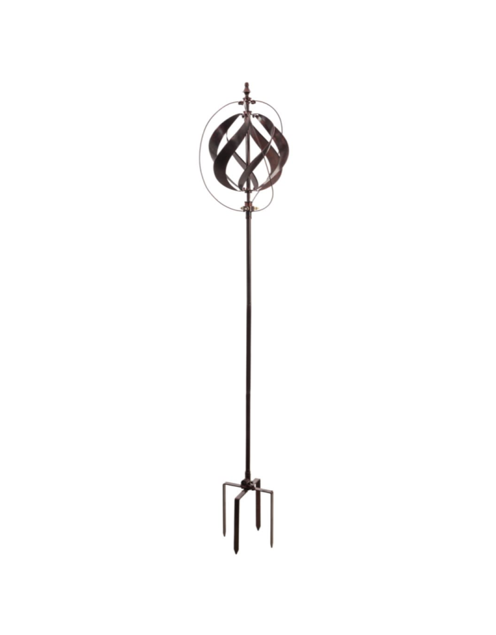 Kinetic Wind Spinner Stake - Misting Copper Sphere