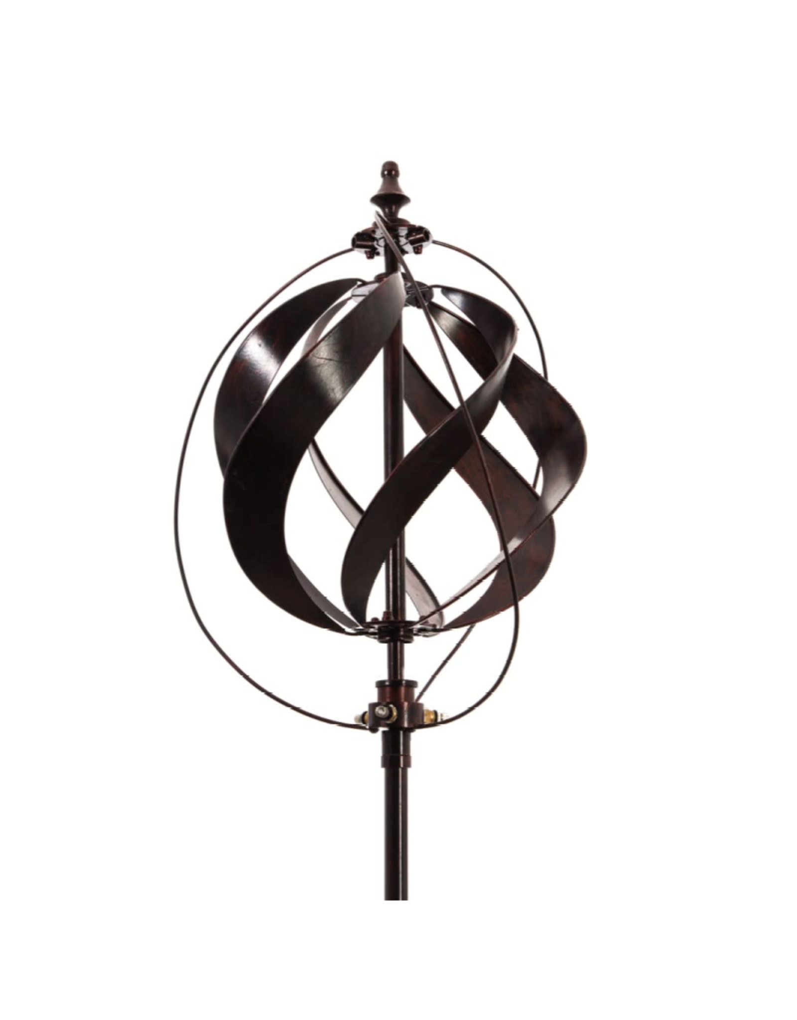 Kinetic Wind Spinner Stake - Misting Copper Sphere