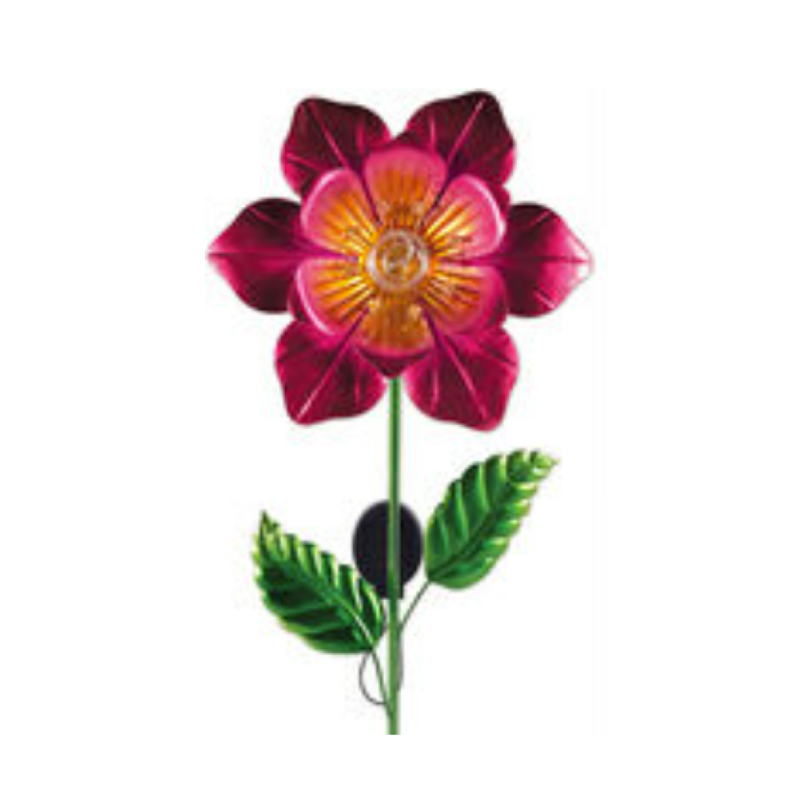 Solar Flower Stake - Pink Coil 44''