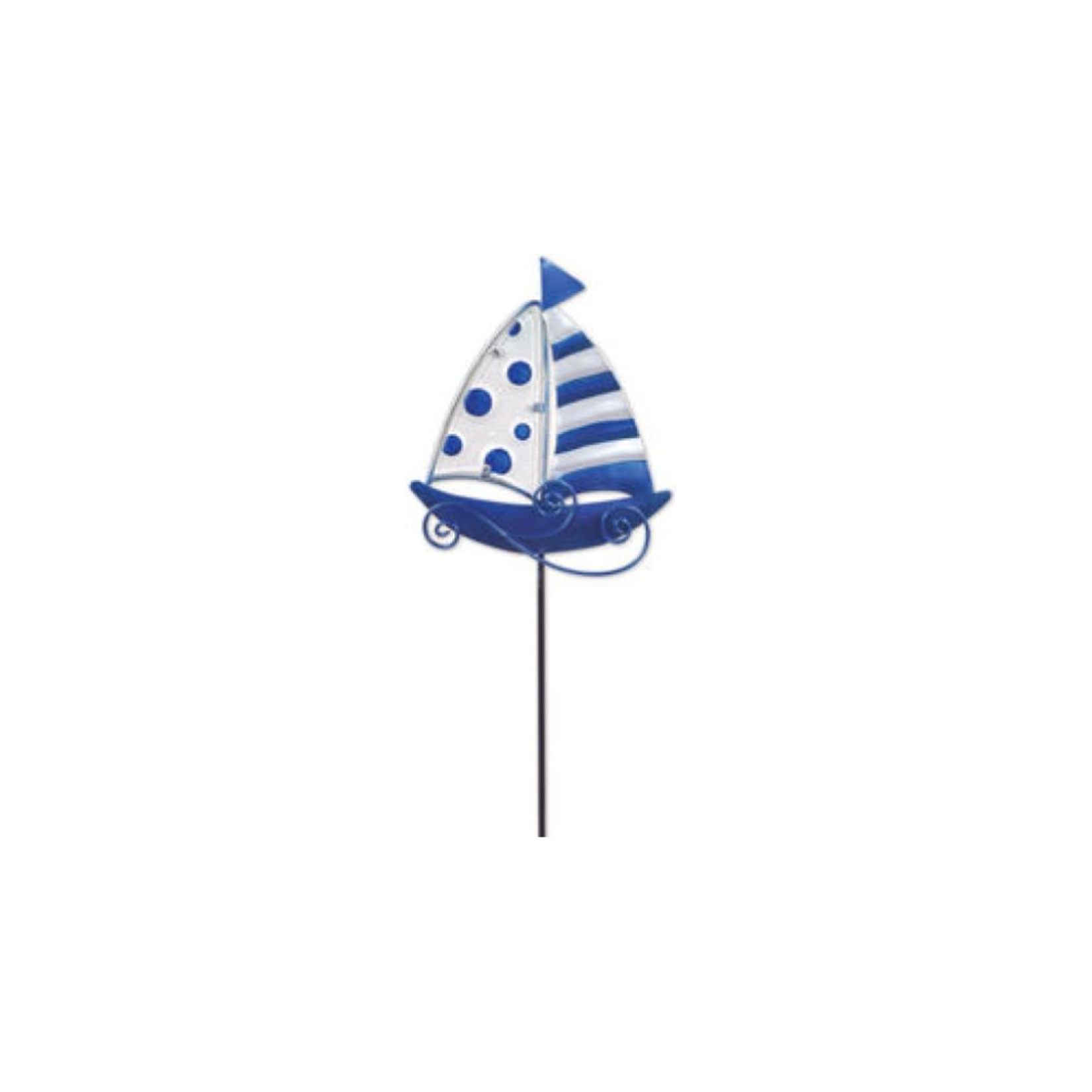 Garden Stake - Blue Sailboat