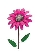 Vintage Flower Stake - Pink Daisy 46''