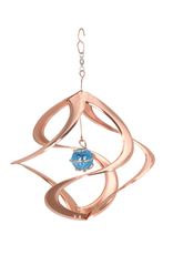 Bear Den Helix Hanging Helix - 11 Inch Copper with Blue Glass