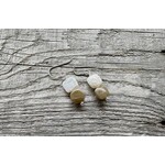 Petoskey Stone & Freshwater Pearl Earrings