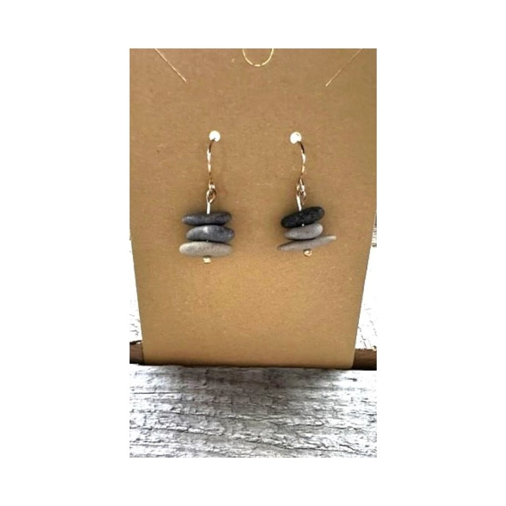 French Hook Earrings - Stone Cairn 11