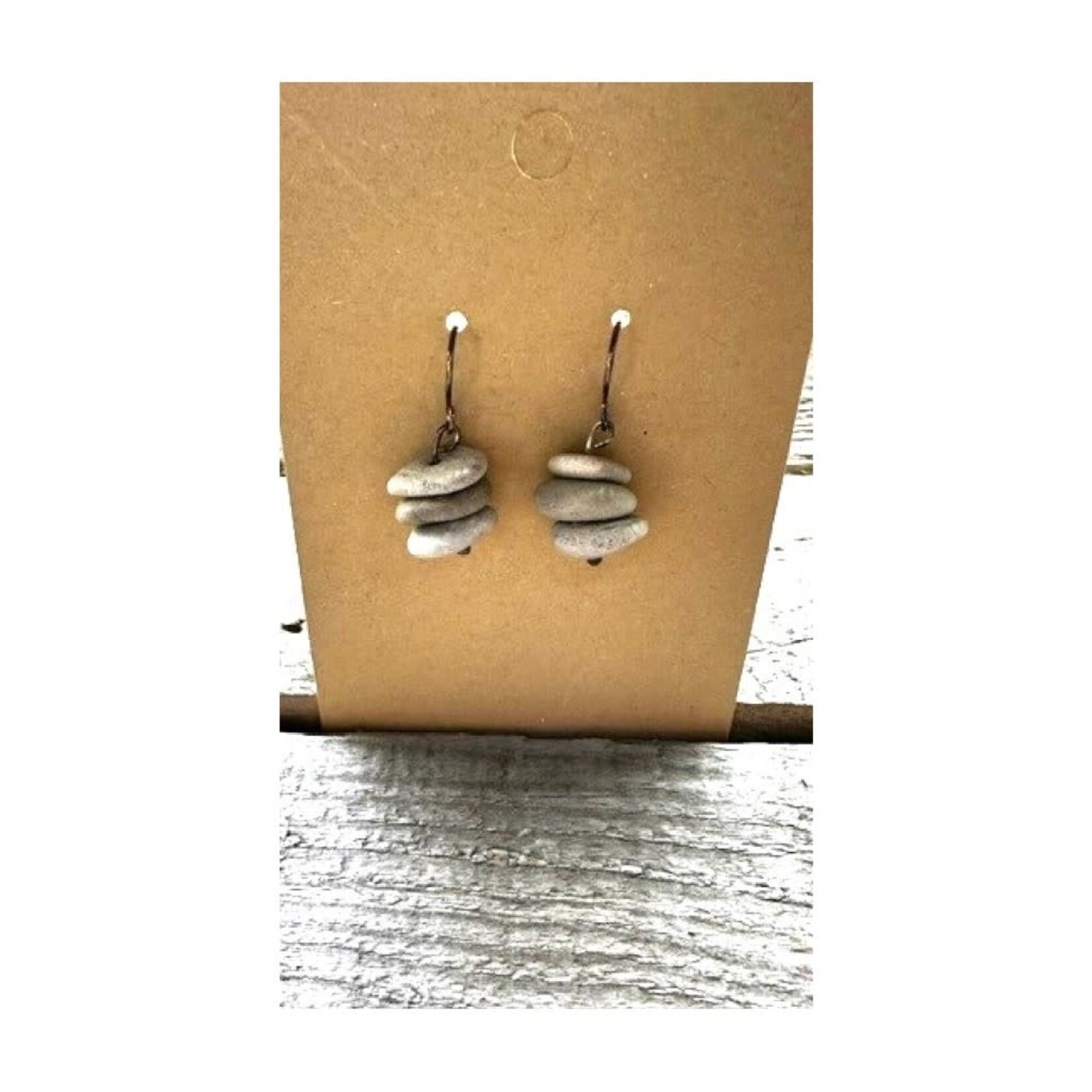 French Hook Earrings- Stone Cairn 19