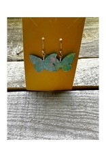 French Hook Earrings - Teal Butterflies