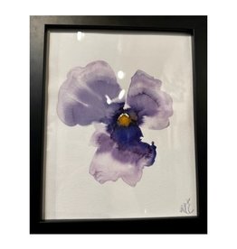 "Viola" - Michelle Detering Original - Framed Watercolor 8x10