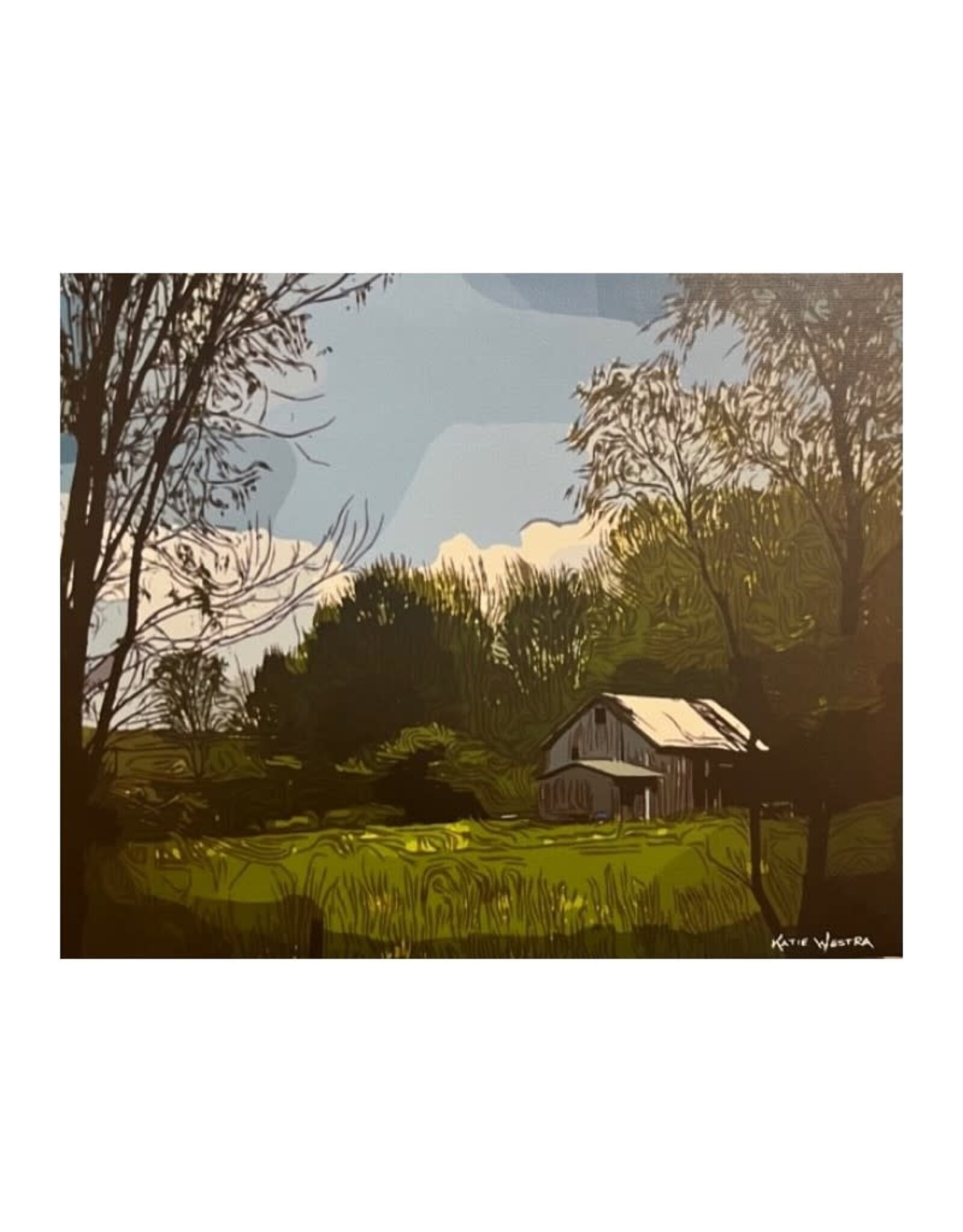 "Summer Barn" - Katie Westra - 11x14 Canvas Wrap