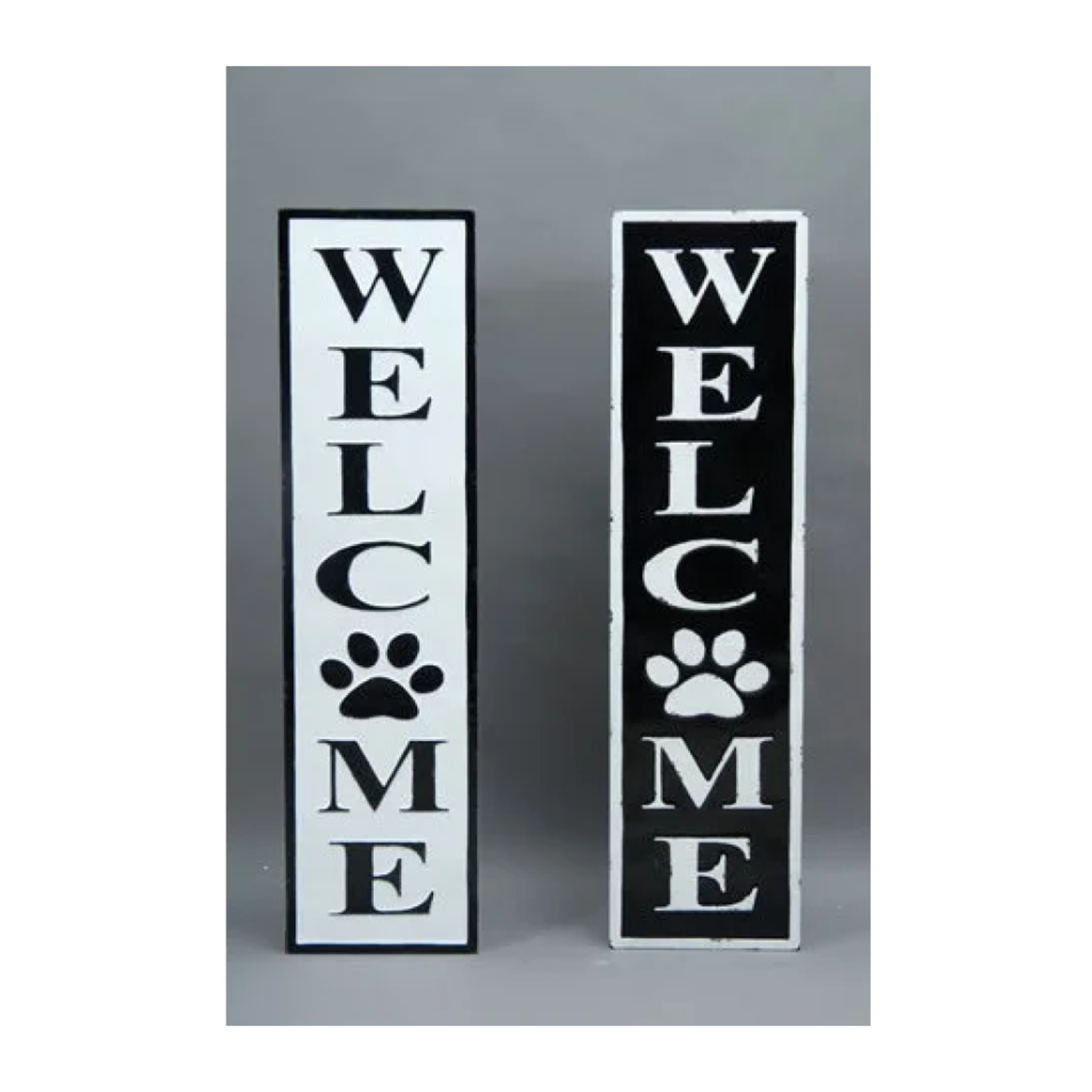 Metal Welcome Sign - Paw