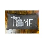 Embroidered Lumbar Pillow - Charcoal/Toskey/Home